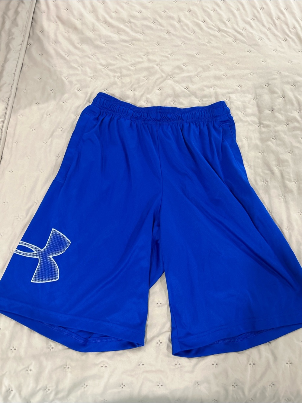 Under Armour Men's Royal Blue Athletic Shorts with Logo